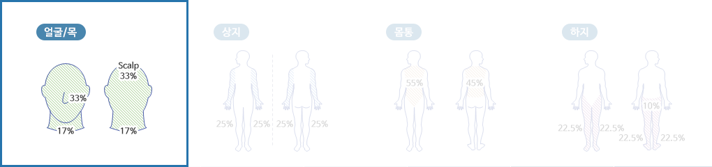 병변면적(%) 체크하기