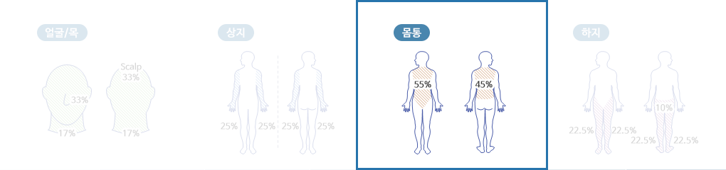 병변면적(%) 체크하기