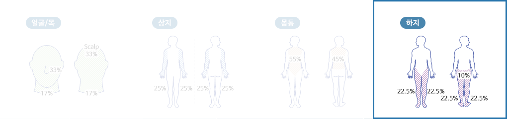 병변면적(%) 체크하기